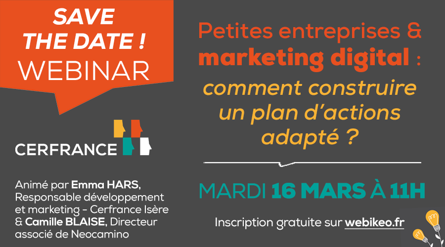 Illustration Cerfrance "Save the date" pour un webinar du 16 mars 2021 à 11h : Comment construire un plan d'actions adapté ?