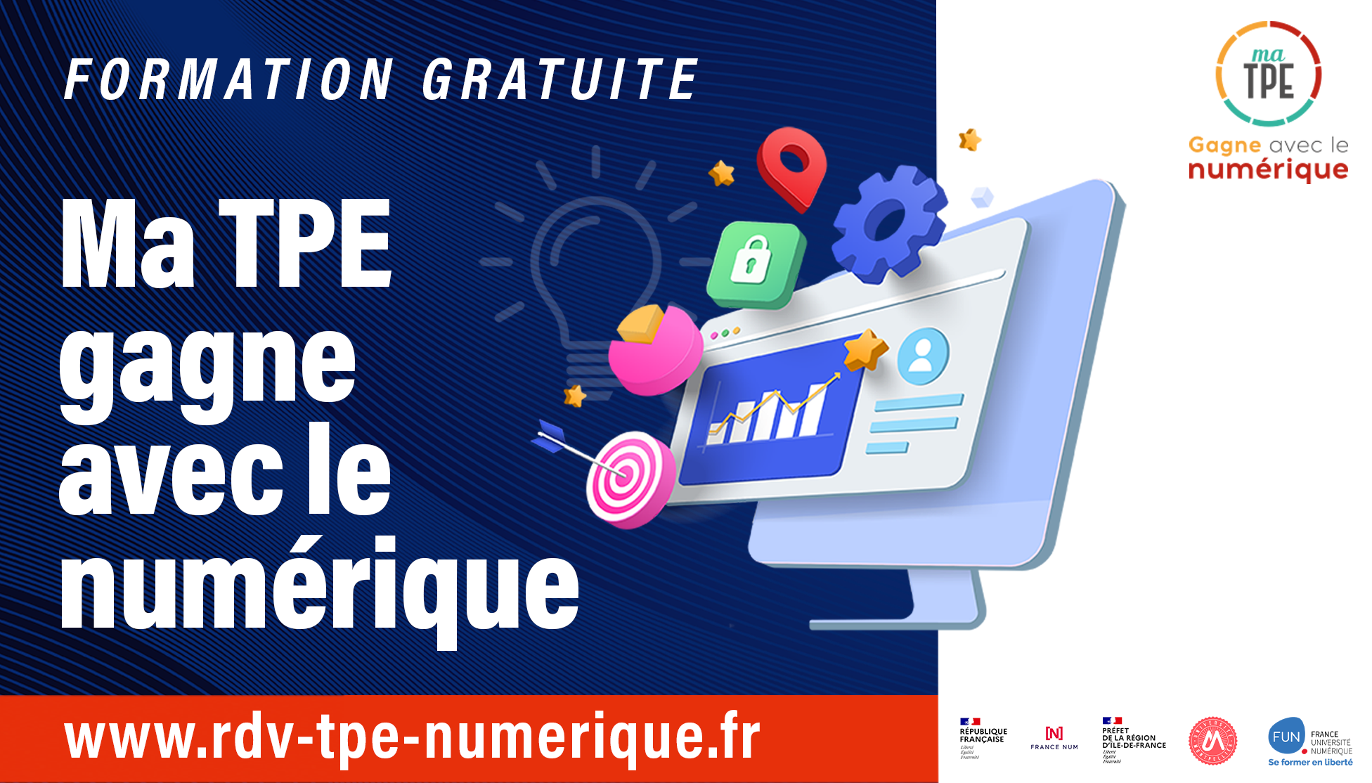 Affiche "Ma TPE gagne avec le numérique"