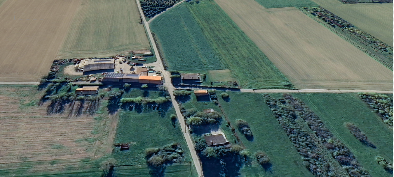 L'exploitation vue du ciel