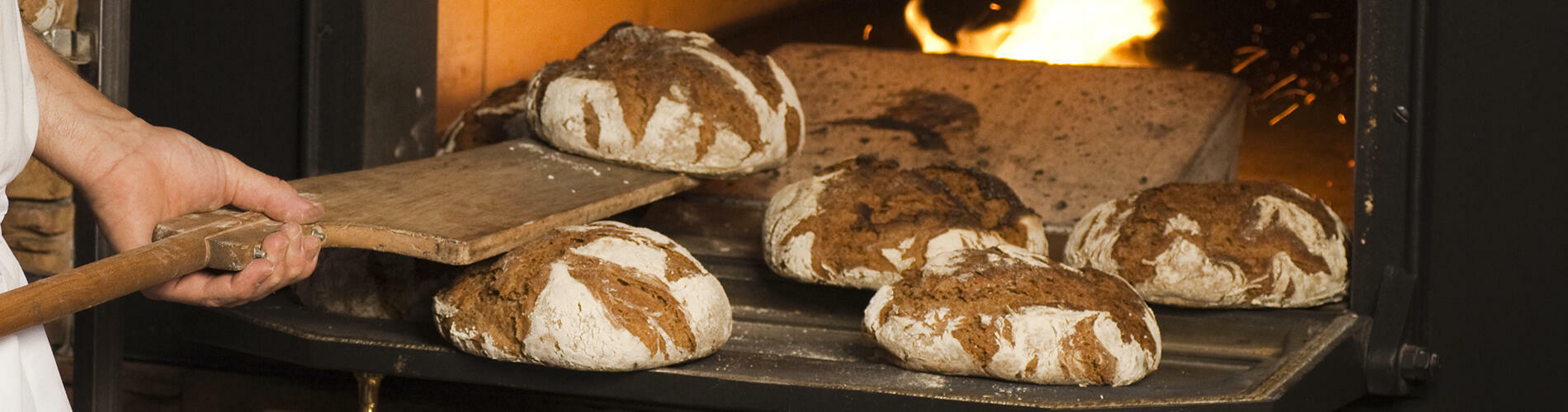 un boulanger qui met du pain dans son four pour illustrer l'expertise d'accompagnement de Cerfrance dans les métiers de l'artisanat